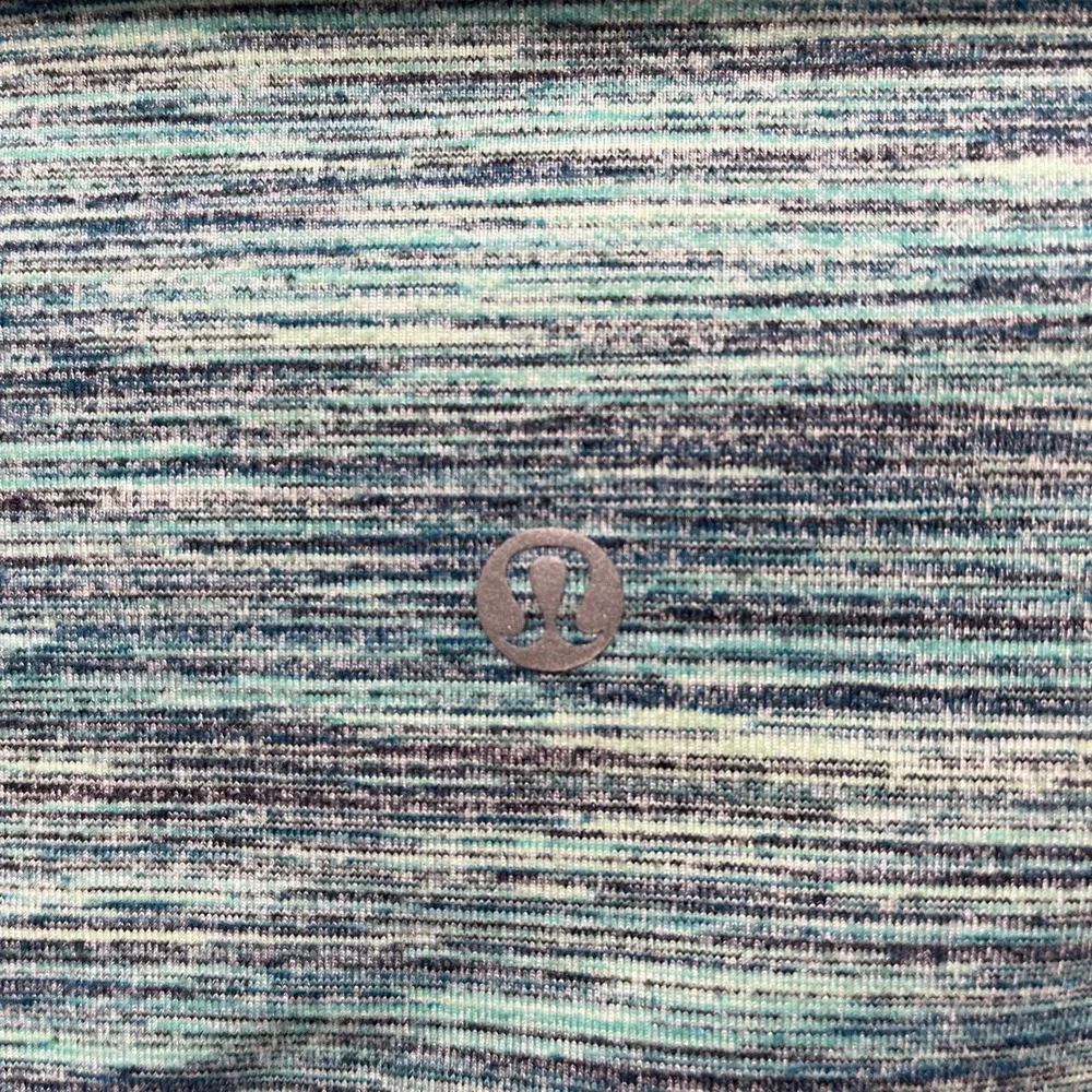 Lululemon Wunder Under Crop HR Space Dye Camo Alberta Lake Fresh Teal Sz:6